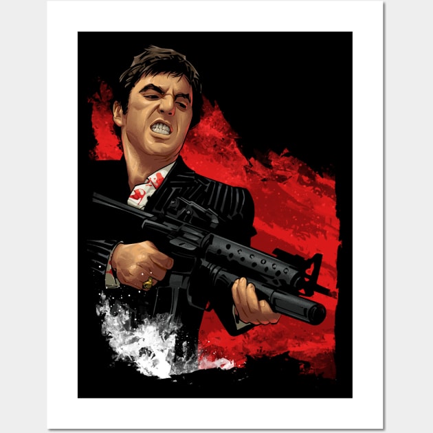 Scarface Shooting Wall Art by nabakumov